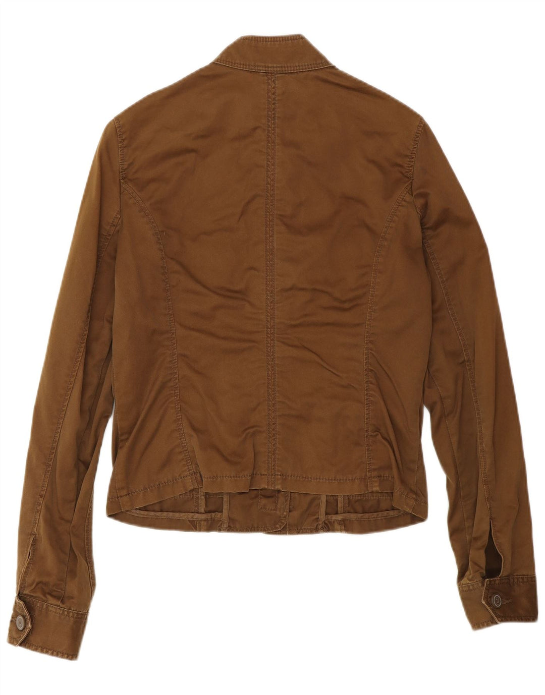 Woolrich Chaqueta militar para mujer UK 12 Algodón marrón medio