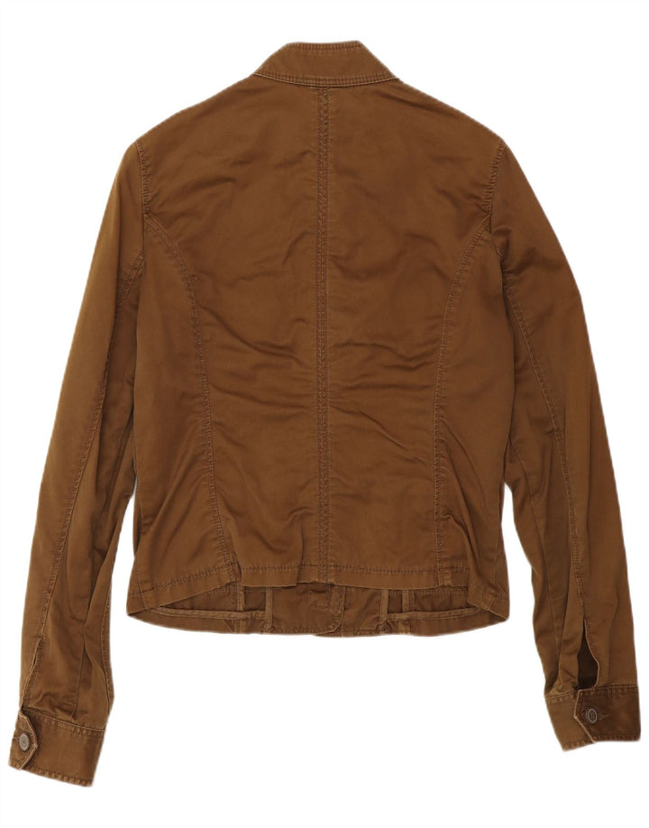 Woolrich Chaqueta militar para mujer UK 12 Algodón marrón medio