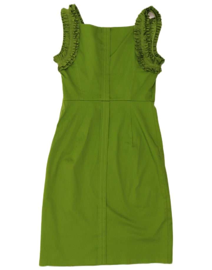 Ted Baker Vestido tubo sin mangas con volantes para mujer Talla 3 Algodón verde medio
