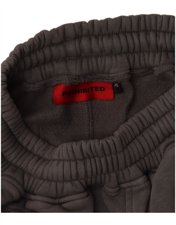 Pantalones cortos deportivos con gráficos para hombre Prohibited XS Algodón gris