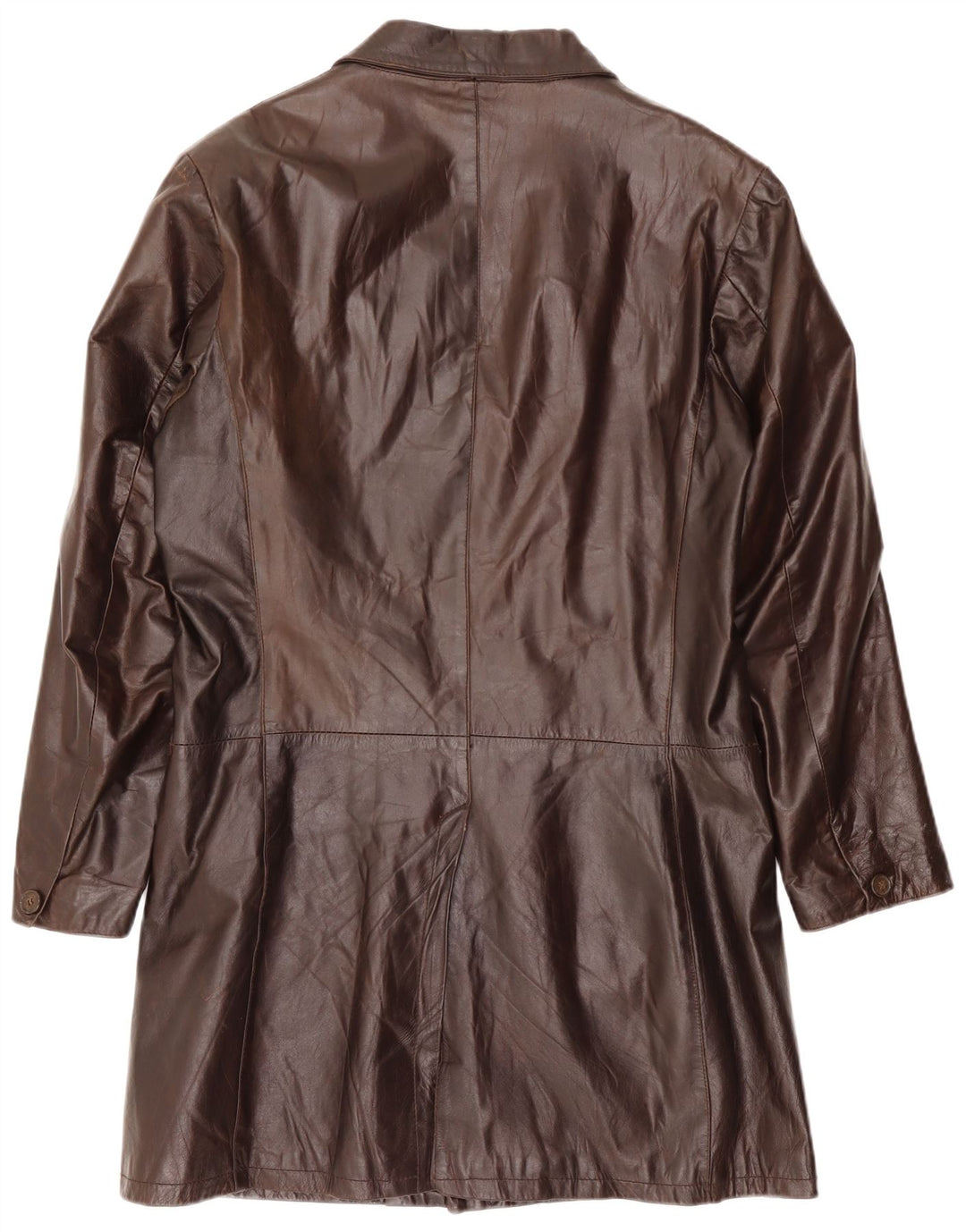 VINTAGE Abrigo de cuero para hombre IT 54 2XL Cuero marrón