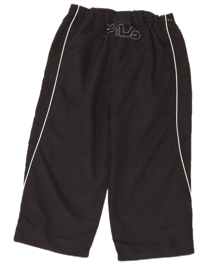 FILA Pantalones de chándal capri gráficos para hombre XL Poliéster negro