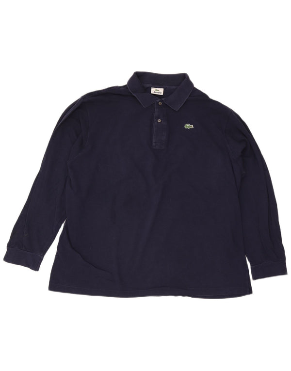 Lacoste Polo de manga larga para hombre talla 8 3XL algodón azul marino