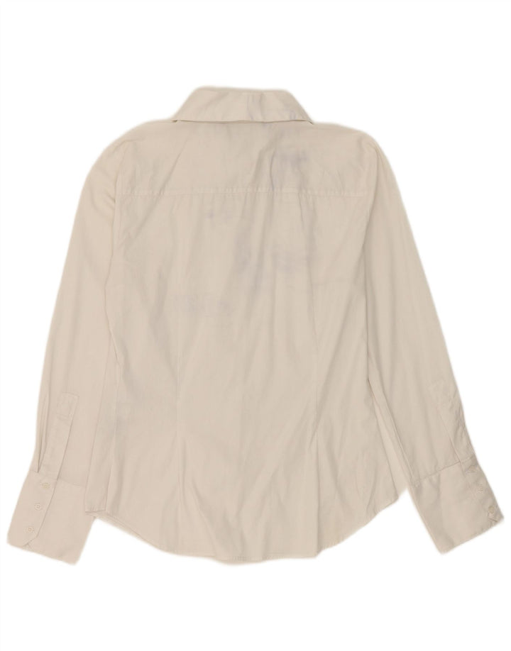 Zara Camisa Mujer UK 40 Mediana Algodón Blanco