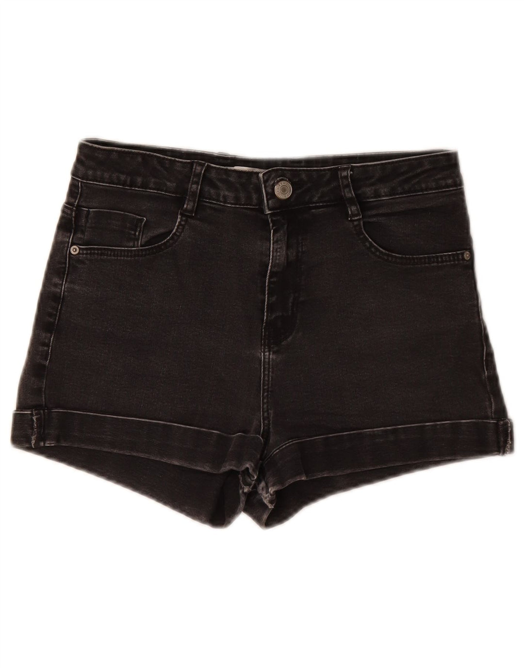 Zara Pantalones cortos vaqueros para mujer EU 36 XS W26 Negro