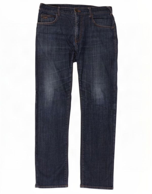Vaqueros Emporio Armani Mujer Rectos W32 L30 Algodón Azul