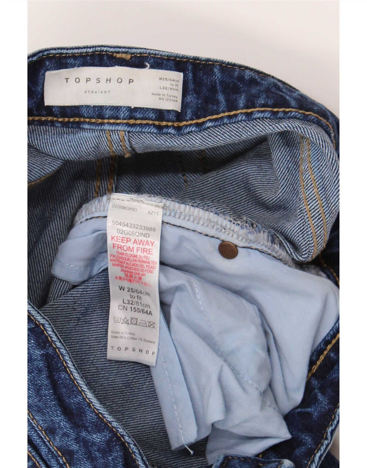 Vaqueros Rectos Mujer Topshop W25 L26 Algodón Azul
