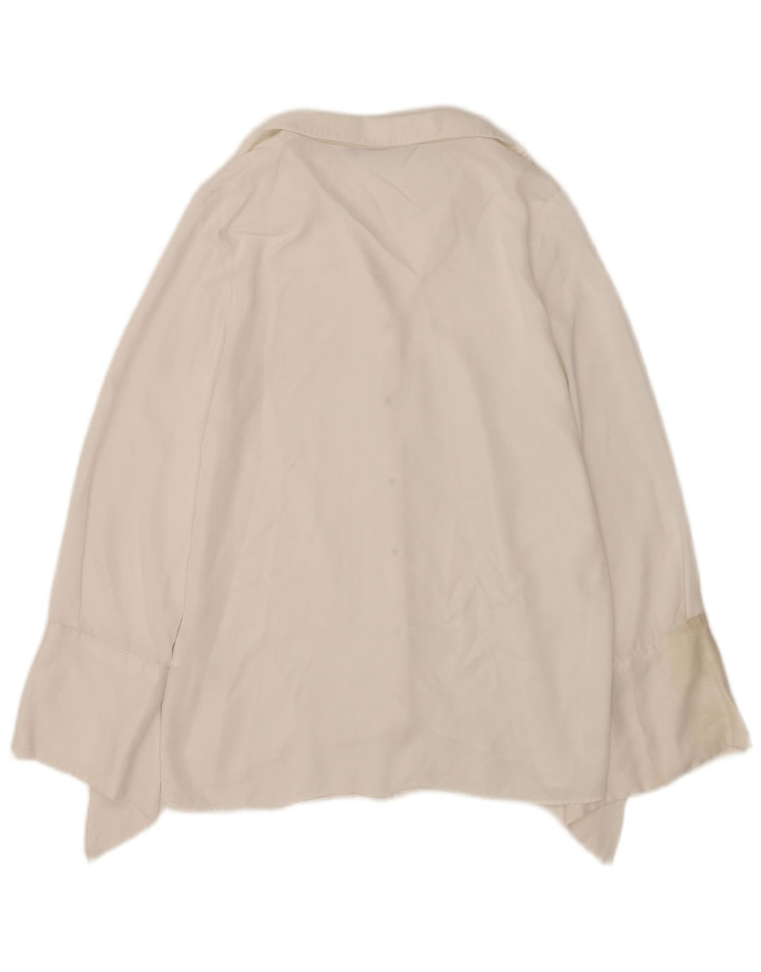 Zara Mujer Blusa Camisa UK 10 Small Viscosa Blanca