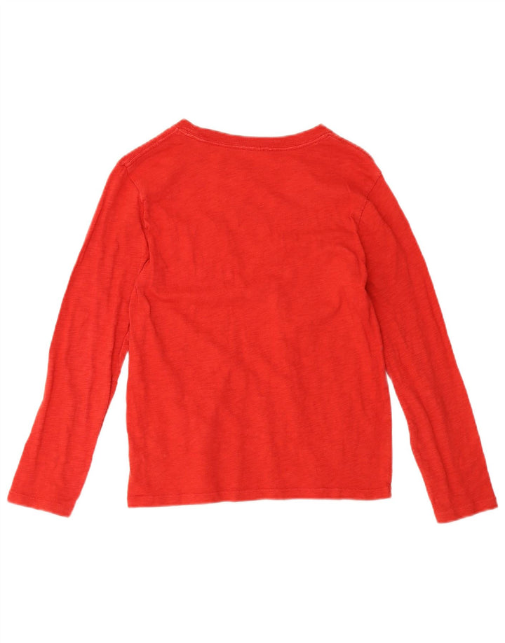Gap Camiseta gráfica para niños de manga larga 9-10 años pequeña de algodón rojo