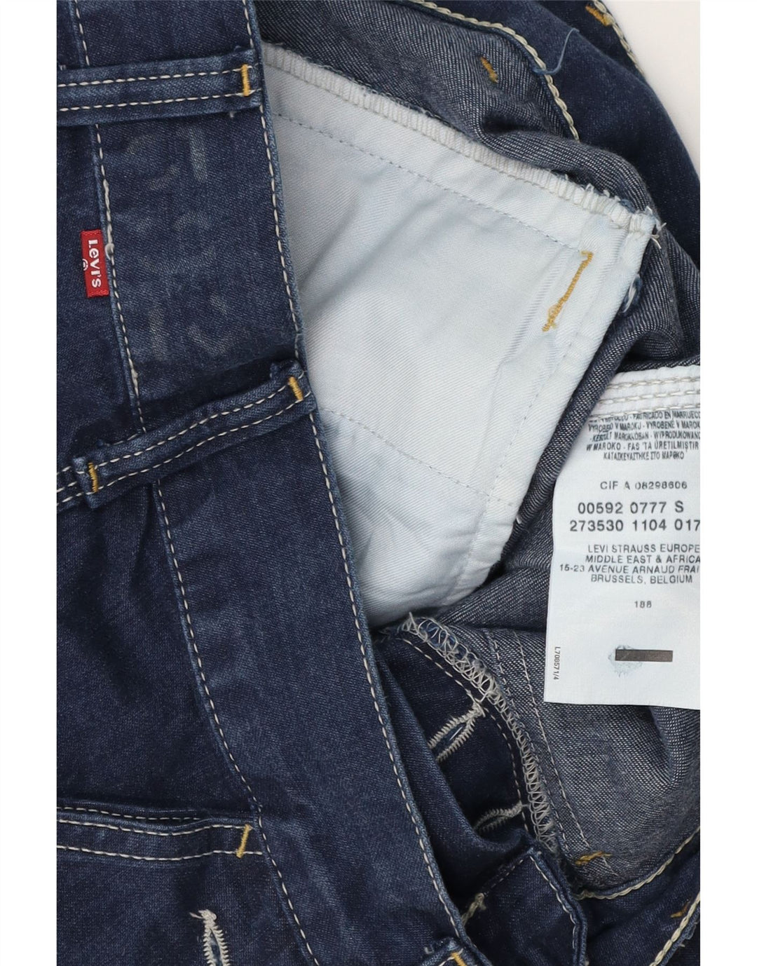 LEVI'S Bermudas vaqueras para hombre, talla pequeña, W29, algodón azul