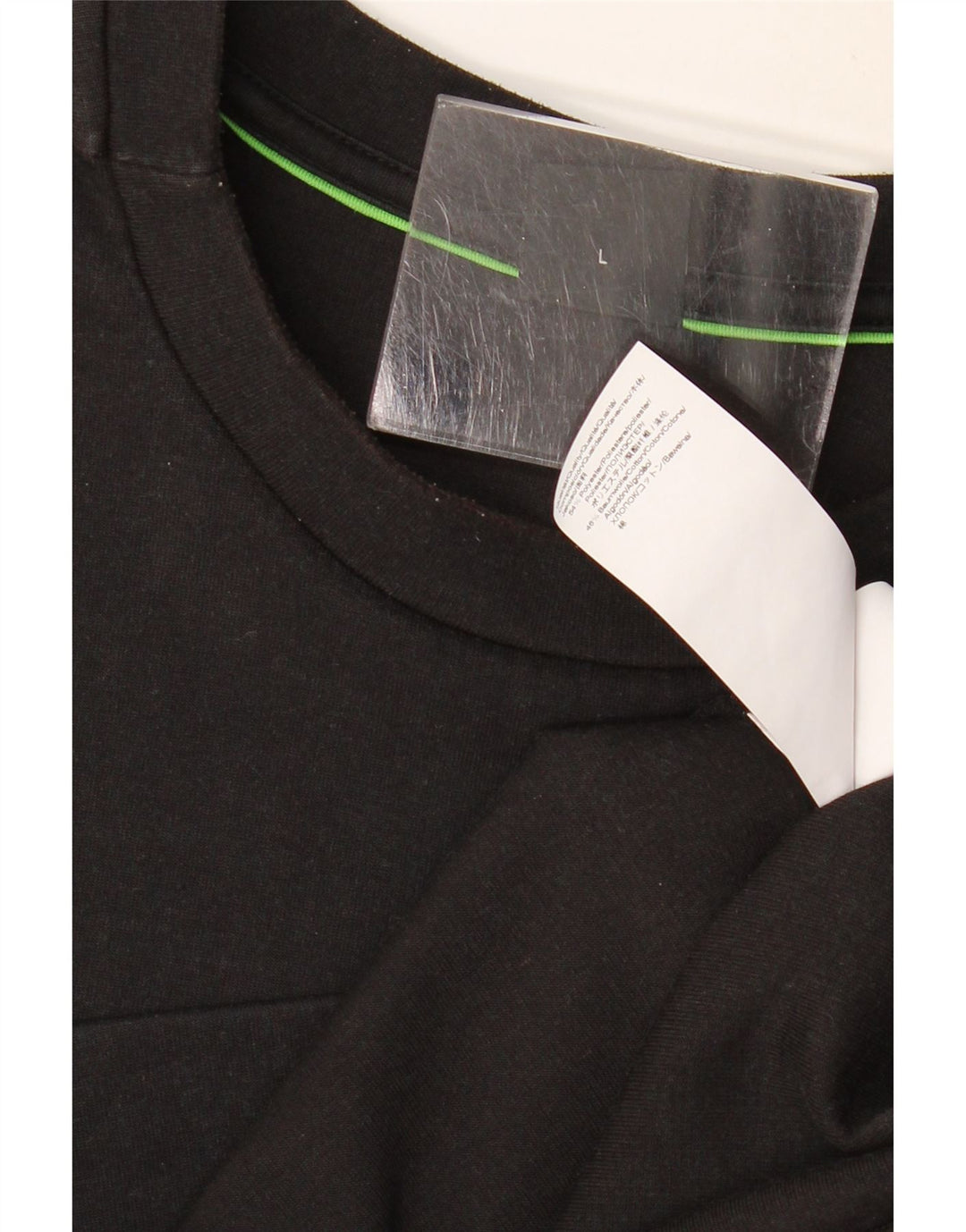 Hugo Boss Hombre Sudadera Jumper Grande Poliéster Negro