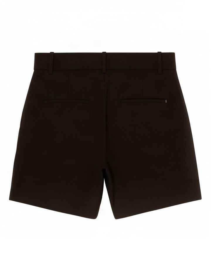 Zara Mujer Pantalones Cortos Chinos Pegged Mediano W28 Poliéster Negro