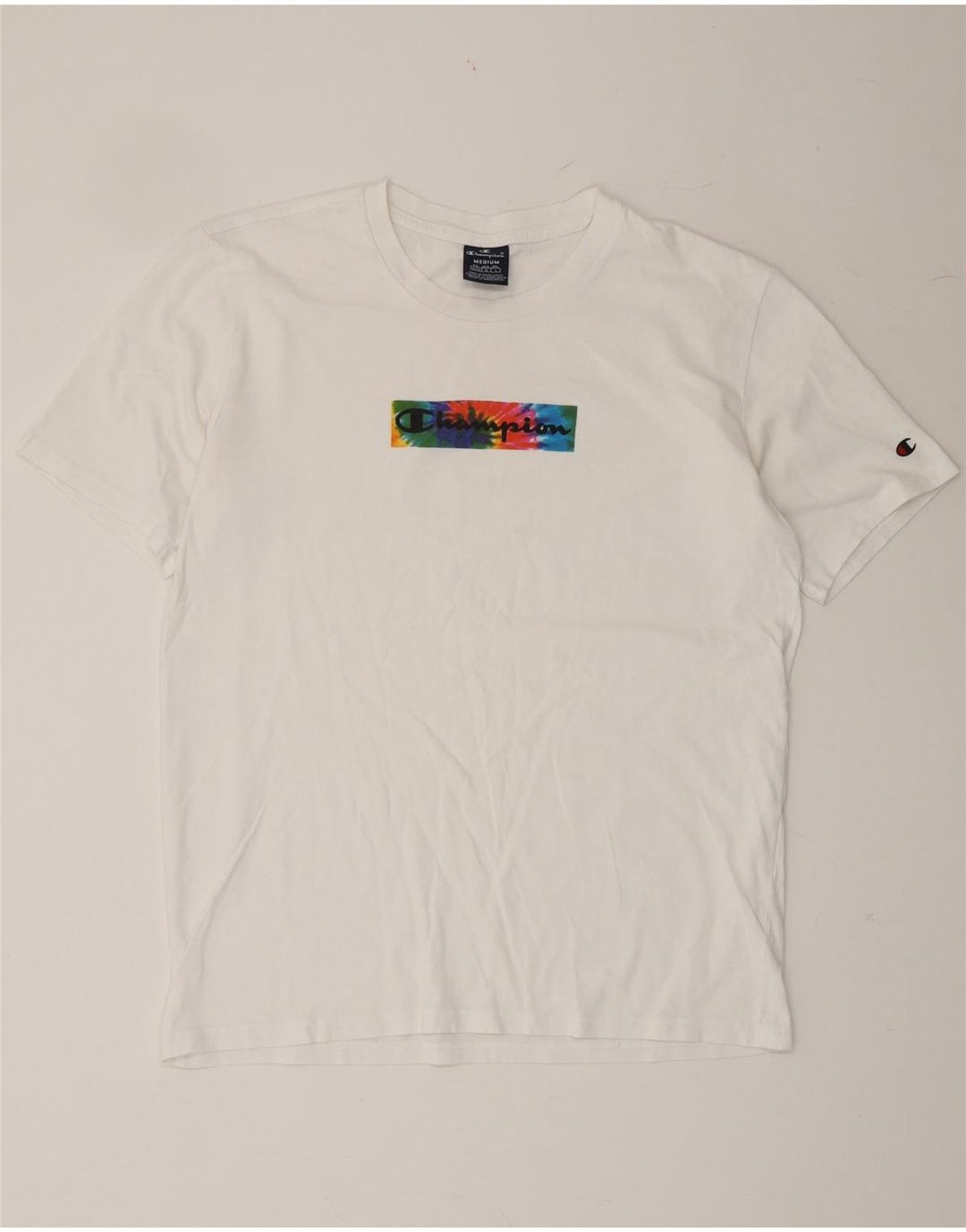 CHAMPION Mens Graphic T-Shirt Top Medium White Vintage Champion and Second-Hand Champion from Messina Hembry 
