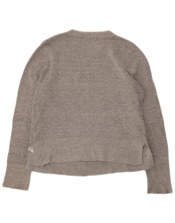 Oasis - Jersey para mujer con cuello barco, talla 40, acrílico gris medio