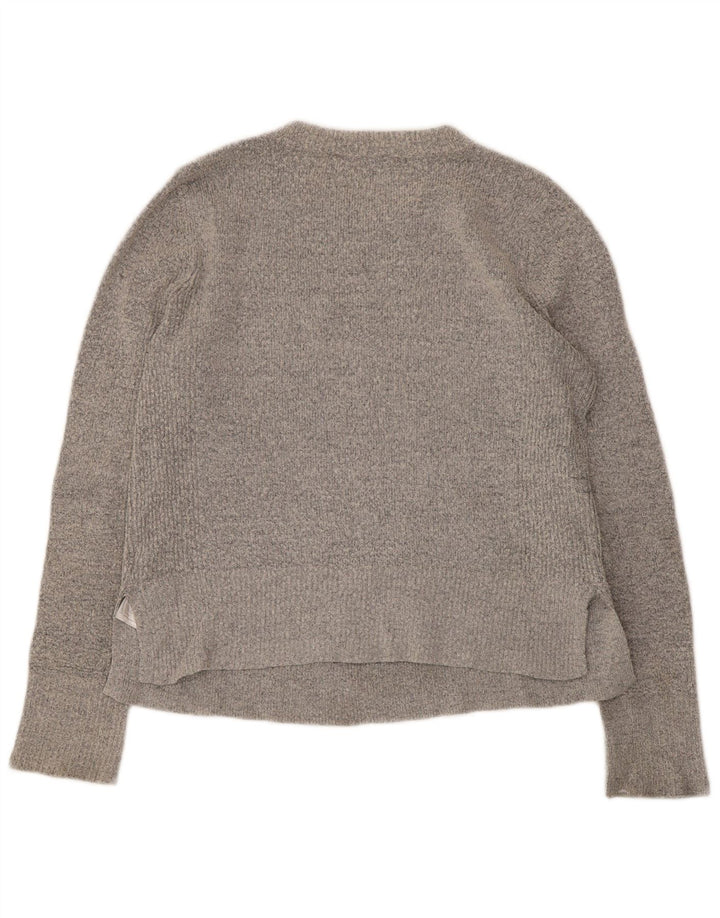 Oasis - Jersey para mujer con cuello barco, talla 40, acrílico gris medio