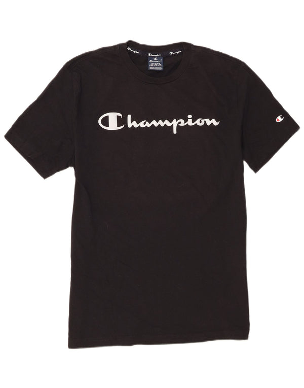 Champion Camiseta gráfica para hombre Top Medium Black Cotton