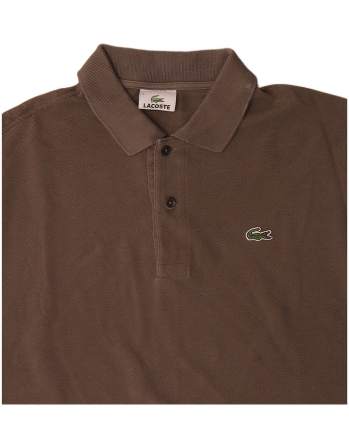 Polo Lacoste para hombre talla 5 grande algodón marrón
