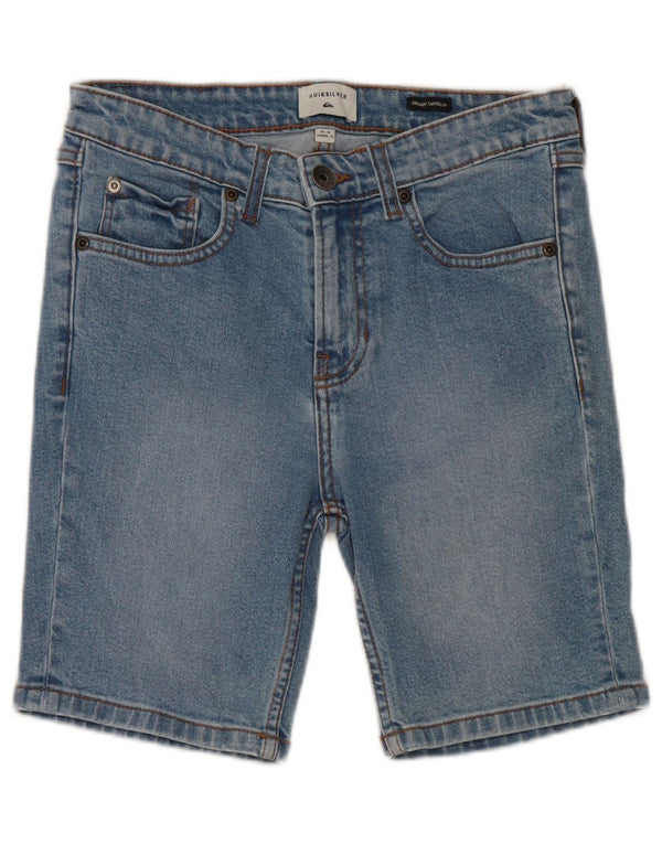 Quiksilver Pantalones cortos vaqueros para niños 11-12 años W26 Algodón azul