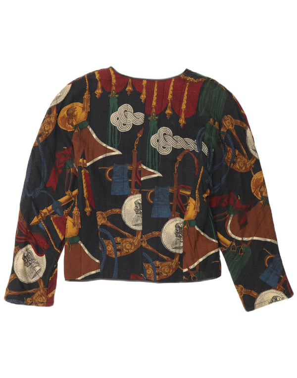 Chaqueta tipo blazer con 4 botones y estampado abstracto para mujer Tru EU 38 Medium Black