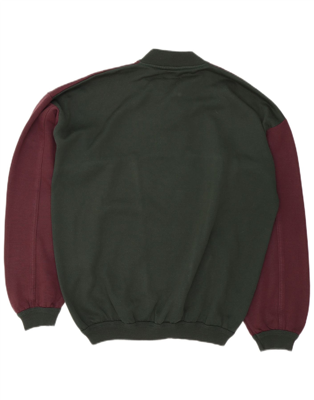 Vintage hombres sudadera gráfica jumper grande multicolor colorblock