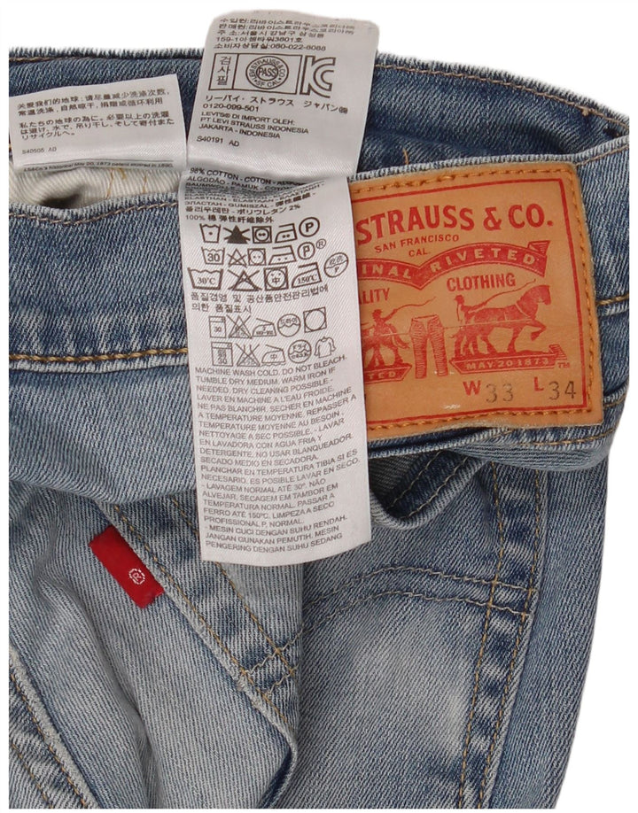 Levi's Hombre 511 Slim Jeans W33 L34 Algodón Azul
