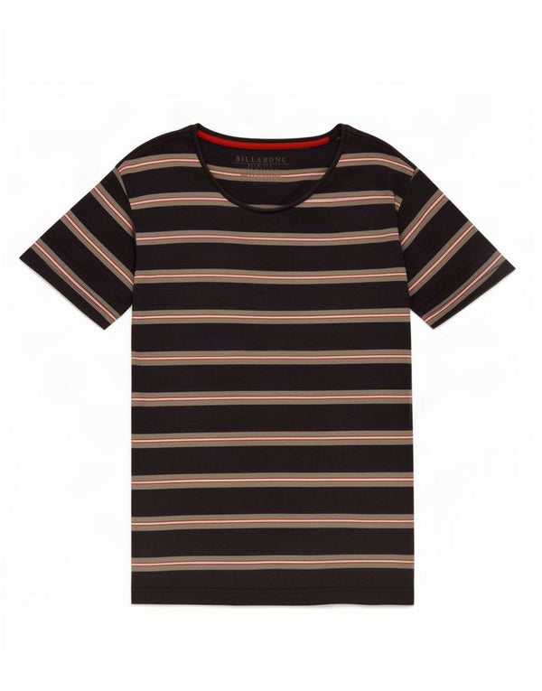 Billabong Camiseta para hombre Top 2XL Algodón a rayas azul marino