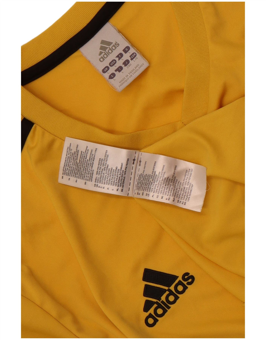 Adidas Hombre Camiseta Top Grande Amarillo Poliéster
