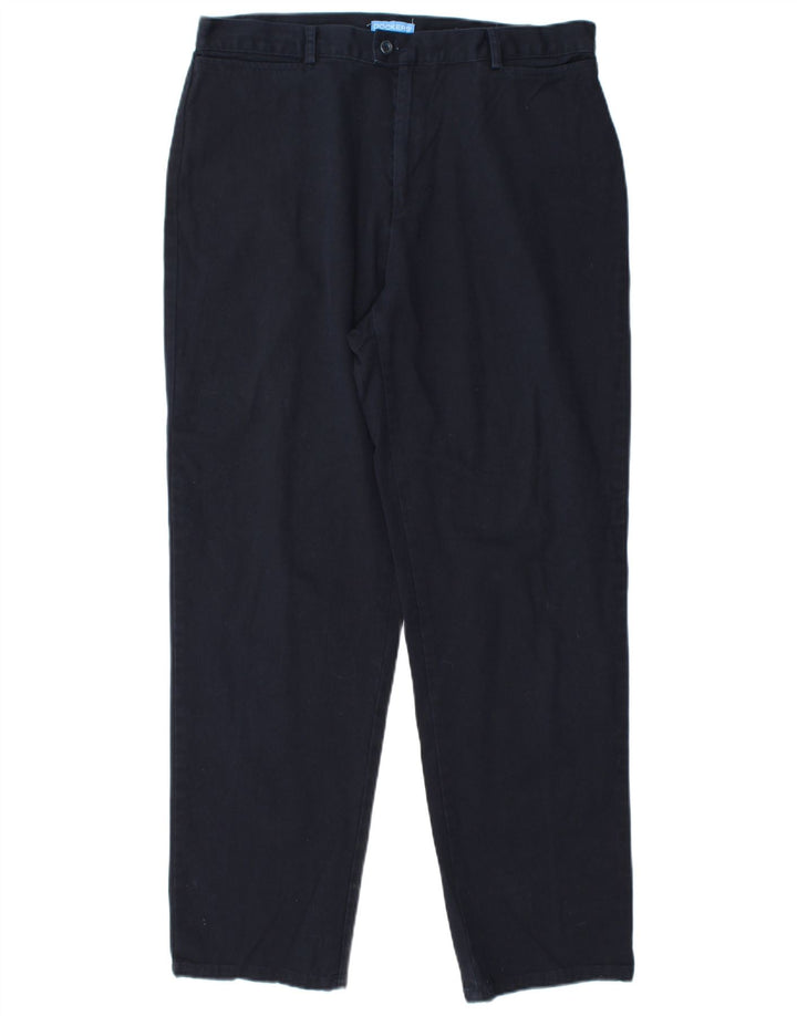 DOCKERS Pantalones casuales de cintura alta para mujer US 16 2XL W34 L30 Azul marino