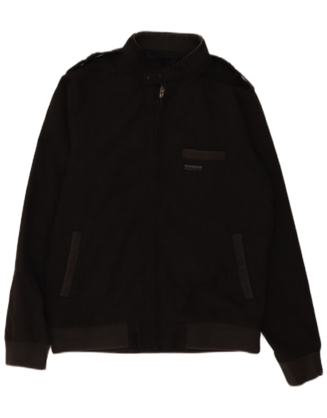 QUIKSILVER Chaqueta Bomber Militar para Hombre UK 36 Small Gris Poliéster