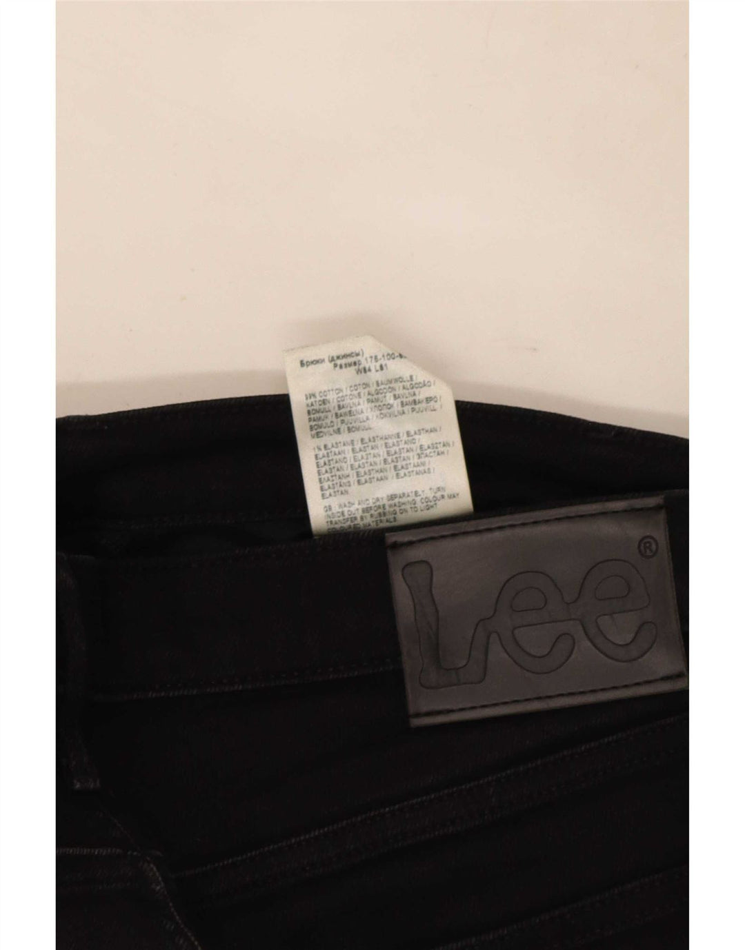 Lee Vaqueros ajustados Luke para hombre W33 L32 Algodón negro