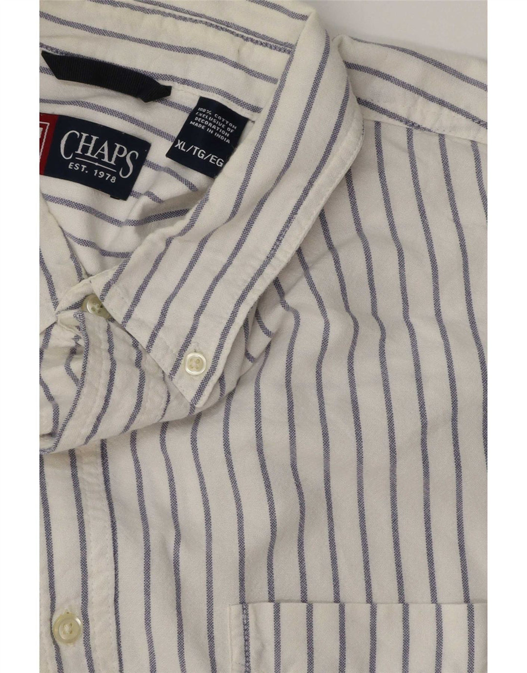 Chaps Camisa Hombre XL Algodón Rayas Blancas
