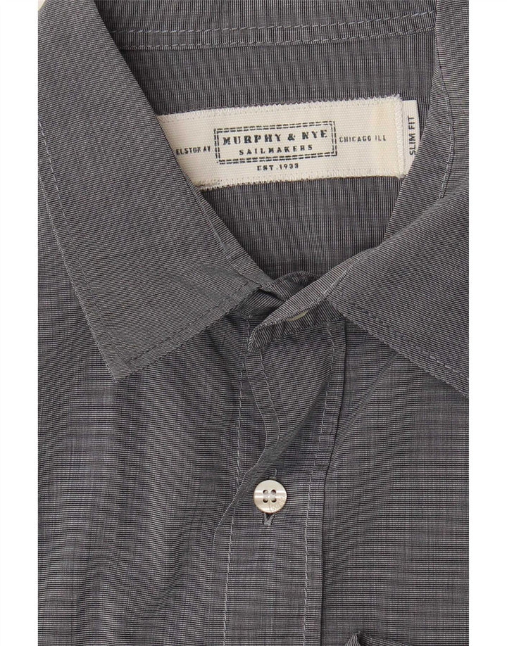 Murphy & Nye Camisa Slim Fit para Hombre Gris Grande