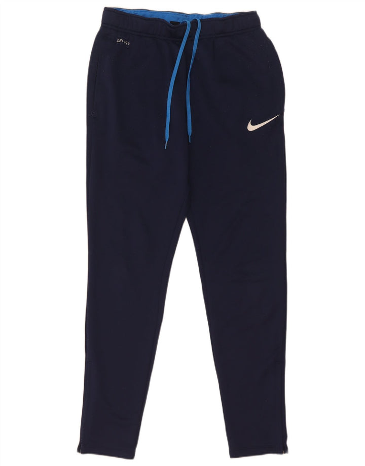 Nike Dri Fit - Pantalón de chándal para hombre, talla pequeña, poliéster, color azul marino