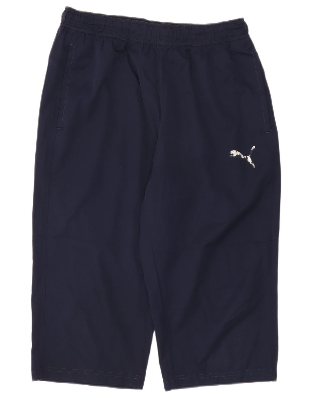 Puma Bermudas deportivas para hombre, talla grande, poliéster azul marino