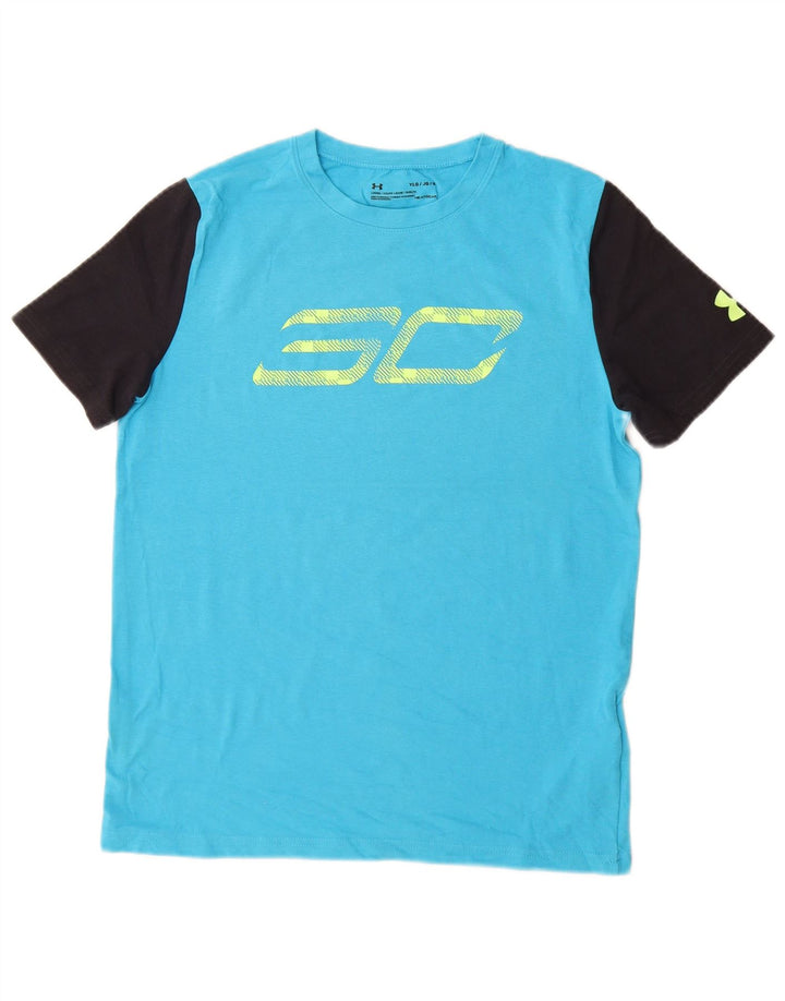 UNDER ARMOUR Camiseta gráfica Heat Gear para niños 11-12 años Grande Azul