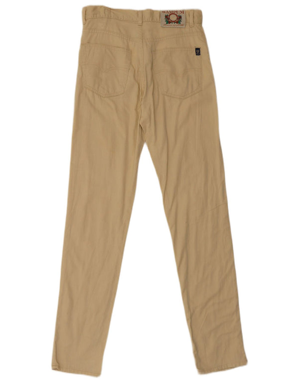 Wampum Pantalones casuales ajustados de cintura alta para mujer IT 46 Large W30 L32 Beige