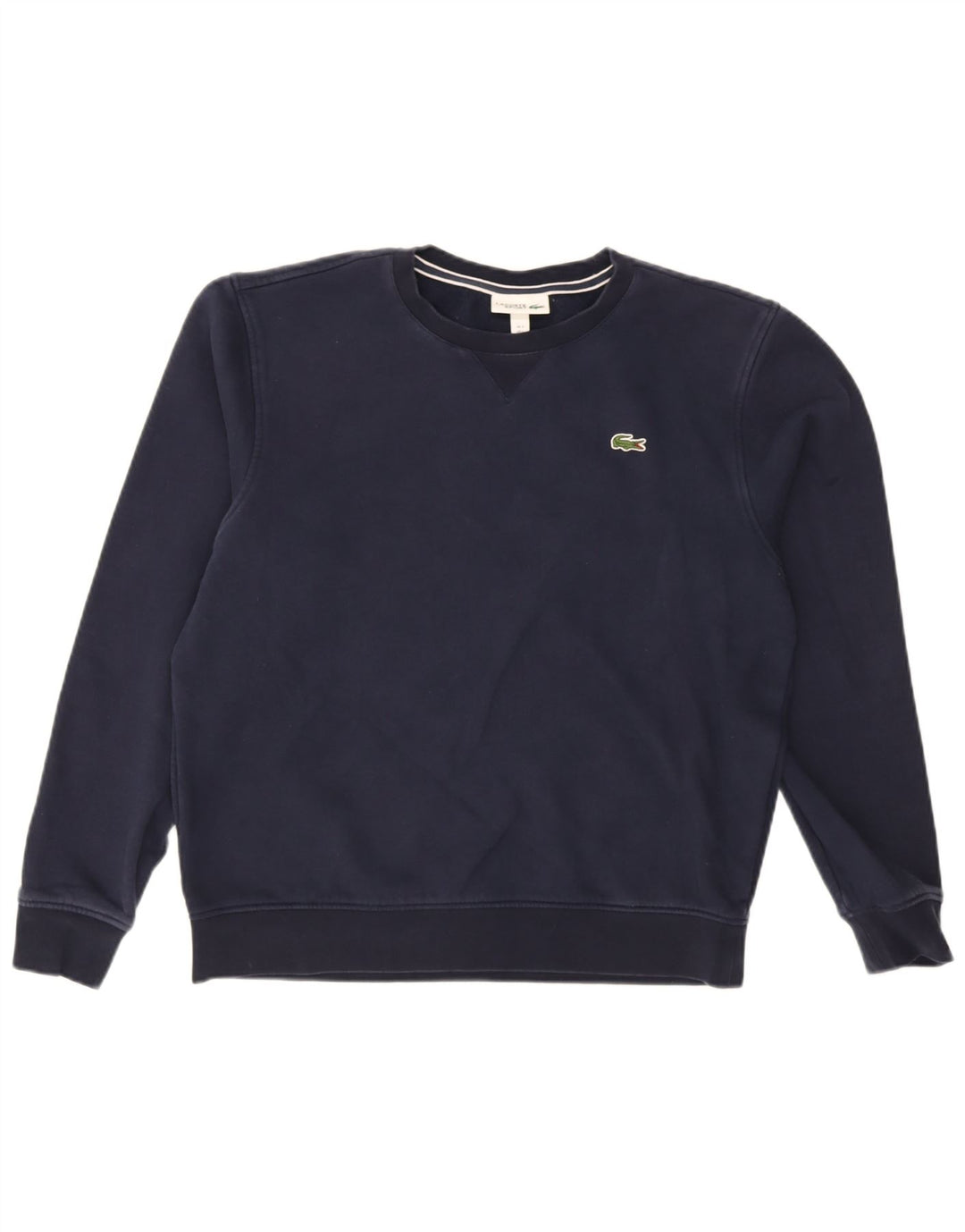 Lacoste Sudadera para hombre Jumper Talla 5 Grande Azul marino Algodón