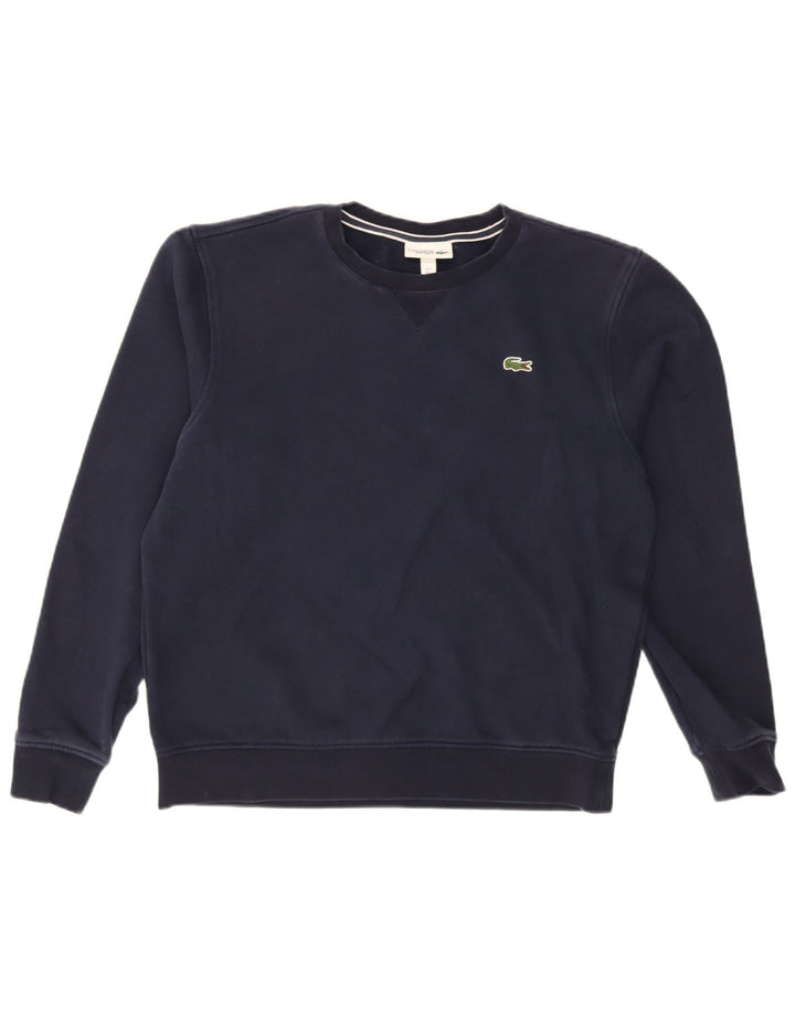 Lacoste Sudadera para hombre Jumper Talla 5 Grande Azul marino Algodón