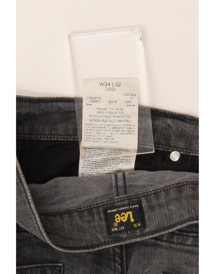 LEE Vaqueros rectos Daren para hombre W34 L32 Algodón gris