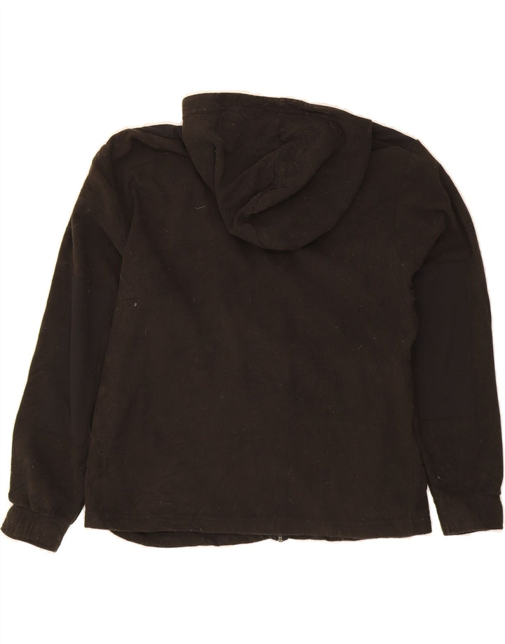 PUMA Mens Hooded Fleece Jacket UK 40 Large Black Polyester Vintage Puma and Second-Hand Puma from Messina Hembry 