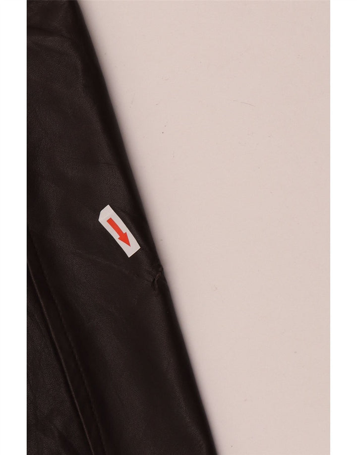 Vintage hombres bombardero chaqueta de cuero Reino Unido 38 cuero marrón medio