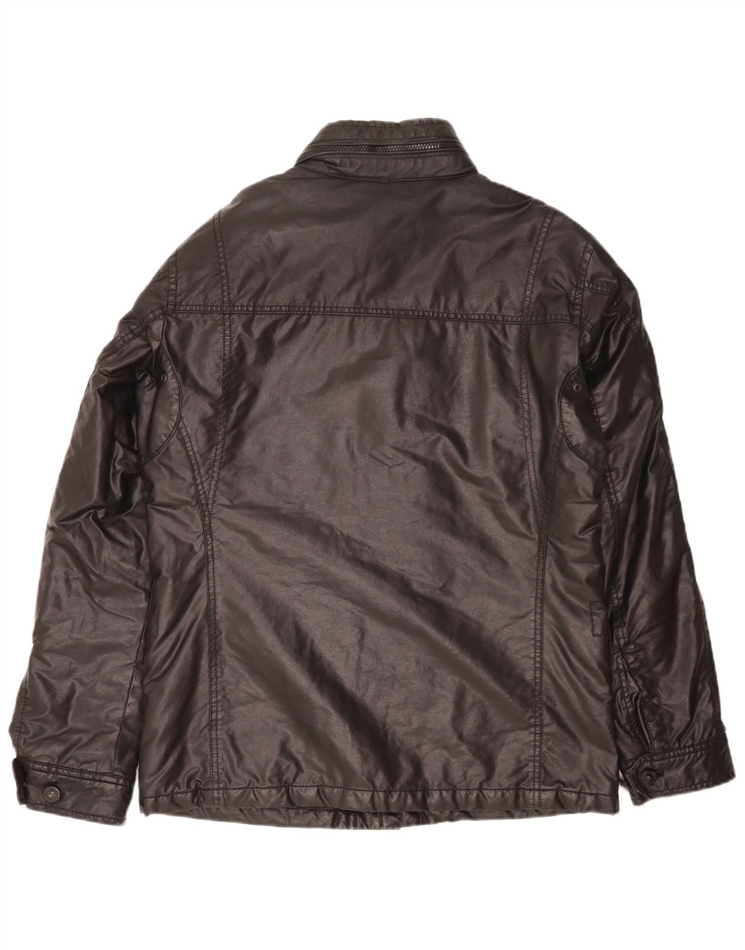Strellson Chaqueta utilitaria de algodón encerado para hombre IT 50 Large Black Cotton