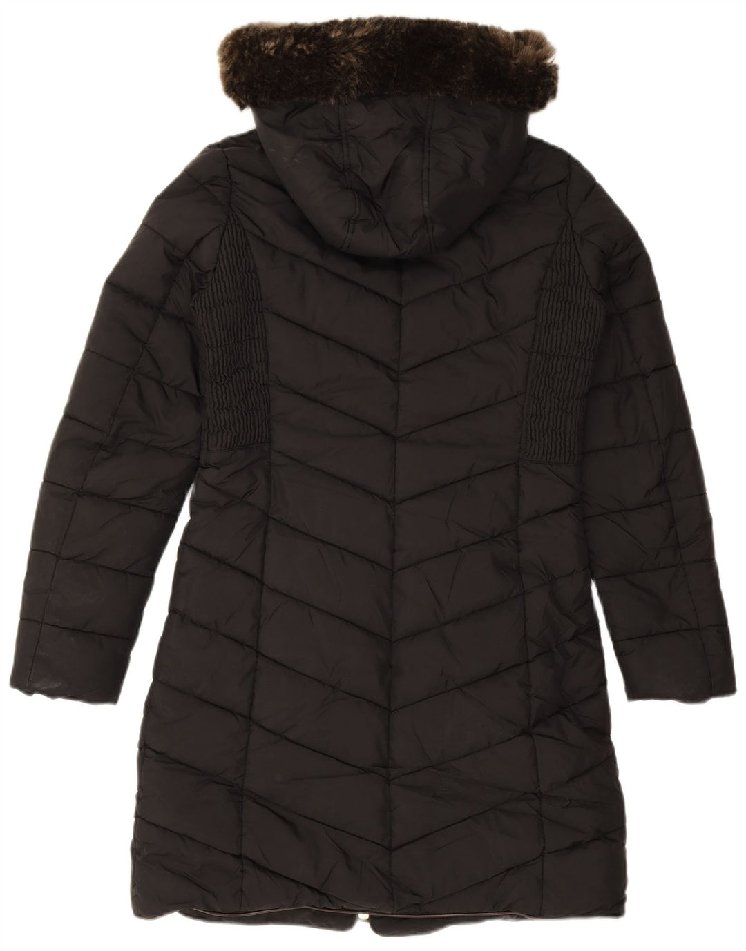 Joules Abrigo acolchado con capucha para mujer UK 8 Small Poliéster negro