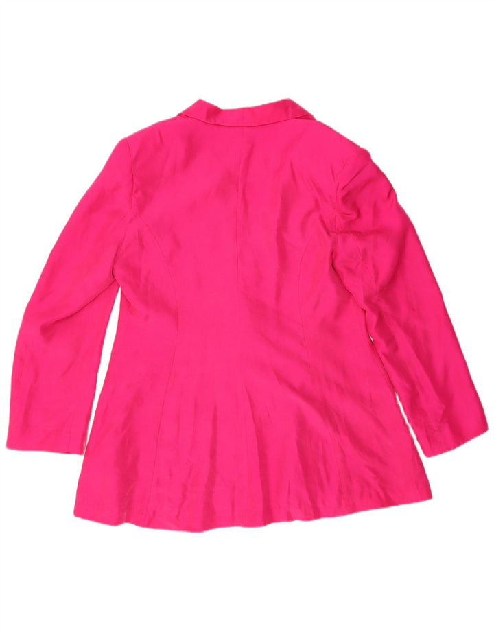 Yorn Chaqueta Blazer De 1 Botón Para Mujer EU 40 Seda Rosa Mediana