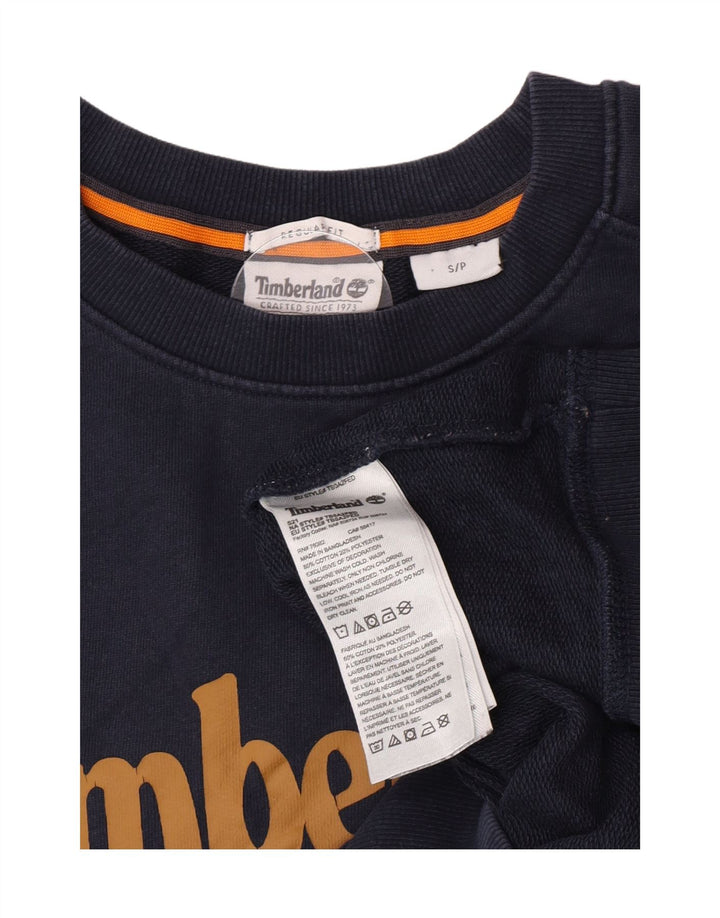 Timberland Hombre Graphic Regular Fit Sudadera Jumper Pequeño Azul Marino