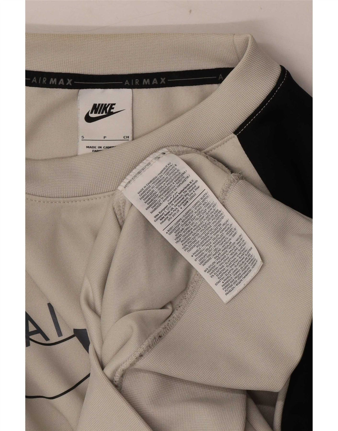 Nike Hombre Sudadera Estampada Jersey Pequeño Gris Colorblock Poliéster