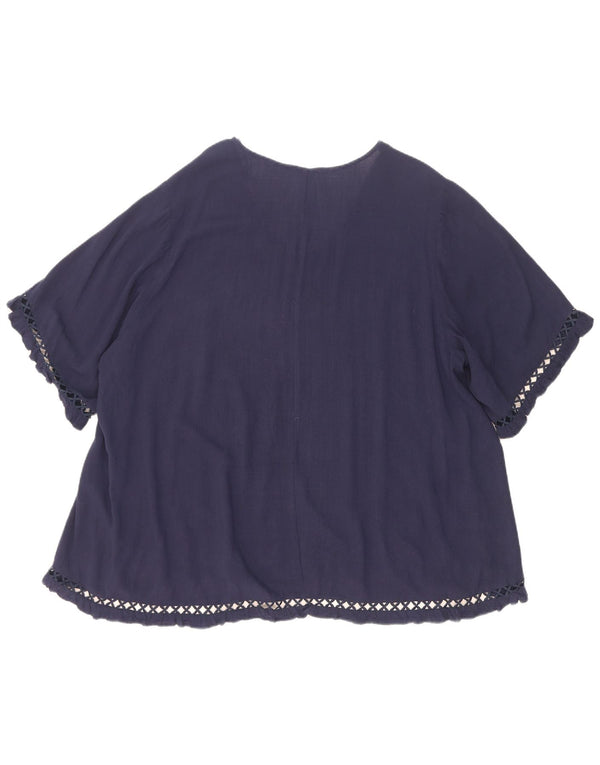 Marks & Spencer Blusa extragrande con autógrafo para mujer UK 40 XL Azul marino