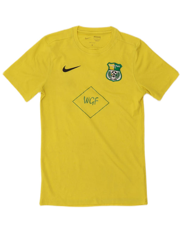 Nike Laurel Park FC Slim Fit Graphic Camiseta para hombre, talla pequeña, color amarillo