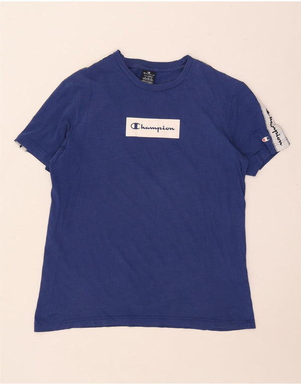 Champion Camiseta gráfica para hombre Top XL Azul Colorblock