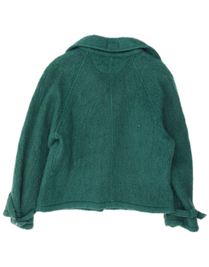 Vintage chaqueta de mujer Reino Unido 14 medio verde lana clásica